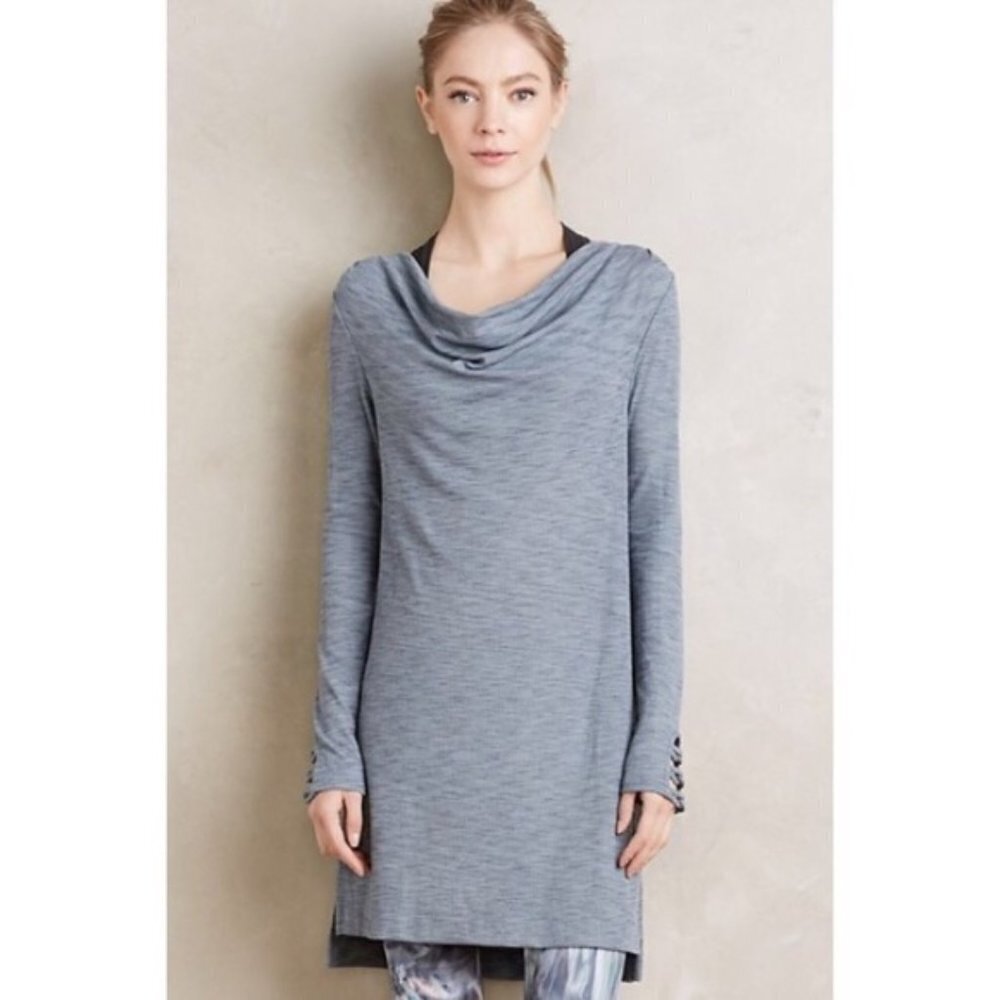 Pure + Good Cowled Jersey Yoga Tunic